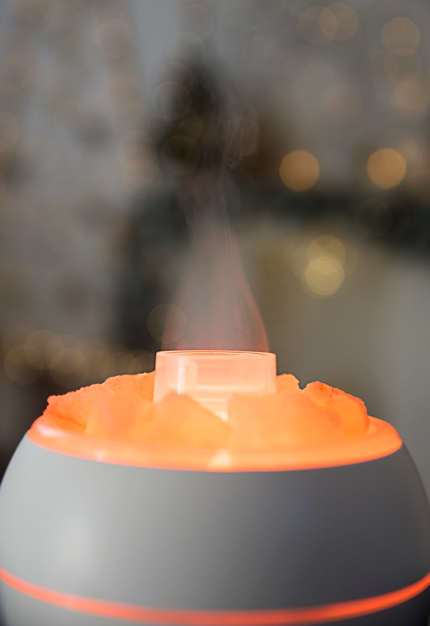 Elektromos, USB-s levegő párásító, aroma diffúzor Himalája sókristályokkal